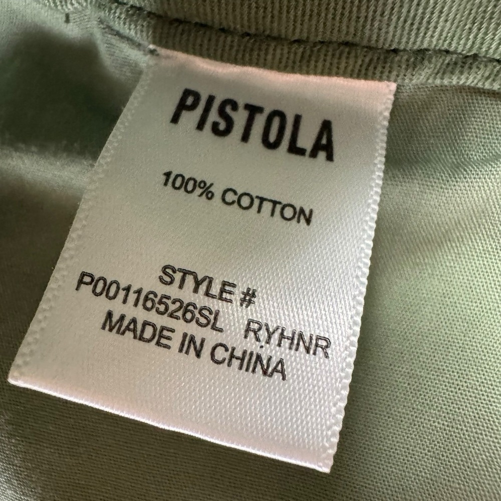 Pistola Womens Green Addie High Rise Cargo Trousers Royal Honor Stars Sz 30 - Picture 6 of 9